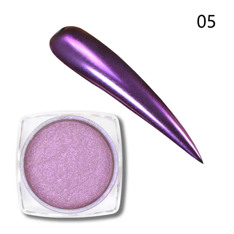 BeautyBigBang 1 коробка 1 г зеркальные Блестки для ногтей Пудра хромированный пигмент для маникюра украшения ногтей Блеск для ногтей - Цвет: 05