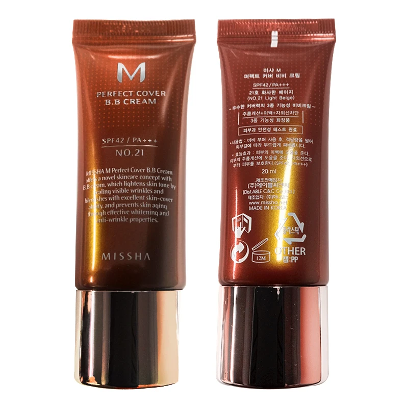 Корея Косметика MISSHA М Идеальный Обложка BB образец крема Размеры 20 мл SPF42 PA + (№ 21