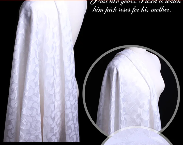 

LEO&LIN New Material Cutout Embroidered Silk DIY Clothes Silk Jacquard Fabric For Dress 50cm