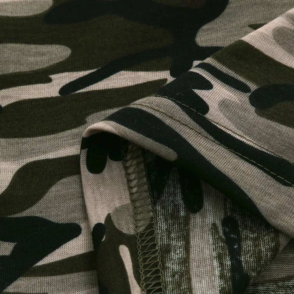 Детская одежда для малышей камуфляжная Футболка Топ + шорты Костюмы Одежда