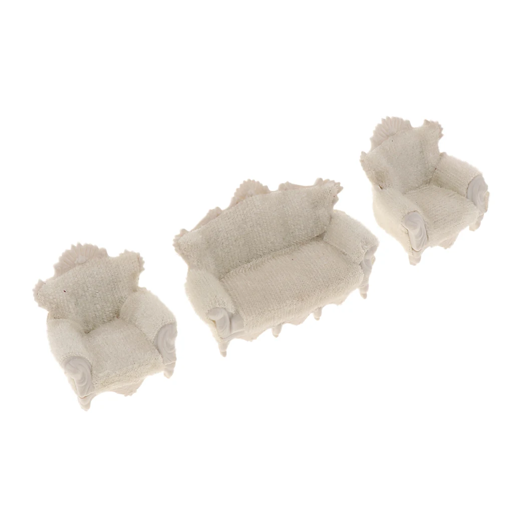 

1 шт., диван в европейском стиле с надписью Love Seat + 2 шт., одиночный диван для 1/25 шкал, раскладка, плюшевая мебель, режим, Строительный набор