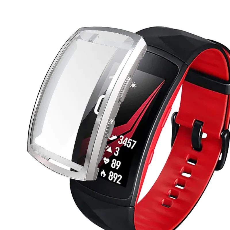 2 In1 Экран пленка для samsung gear Fit2 Fit 2 Pro защитный чехол силиконовый чехол для samsung gear fit2 pro Смарт Чехол