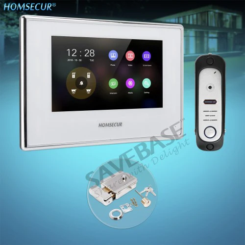 HOMSECUR 4 провода AHD видео домофон вызова Системы Поддержка музыки и кино BC051HD S + BM718HD