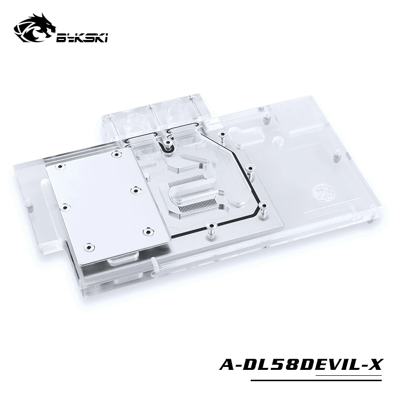 Водный блок BYKSKI для PowerColor RX580 Red DEVIL 8G RX590/видеокарта с полным покрытием