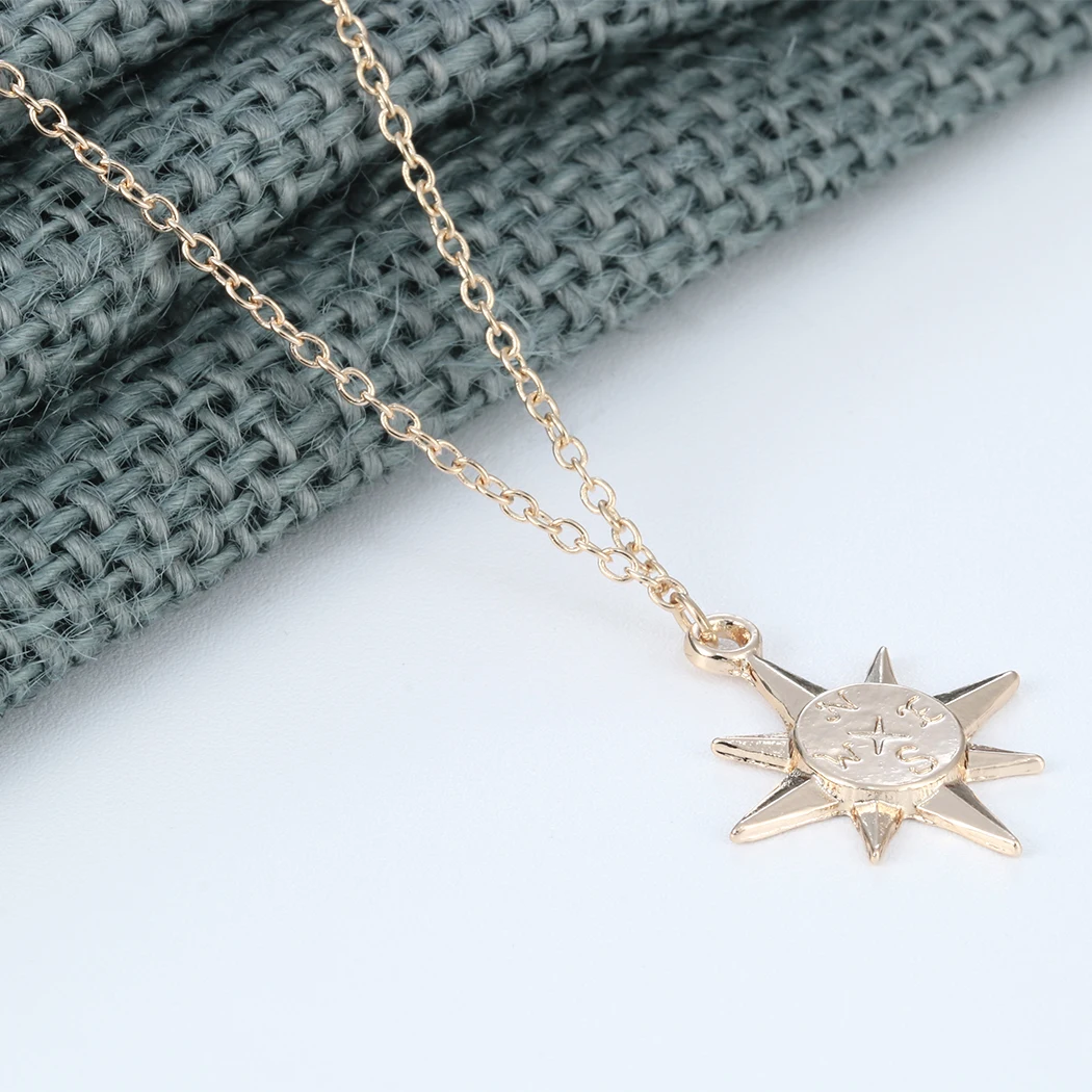 Cxwind модный очаровательный чокер Северная звезда ожерелье Звезда компас