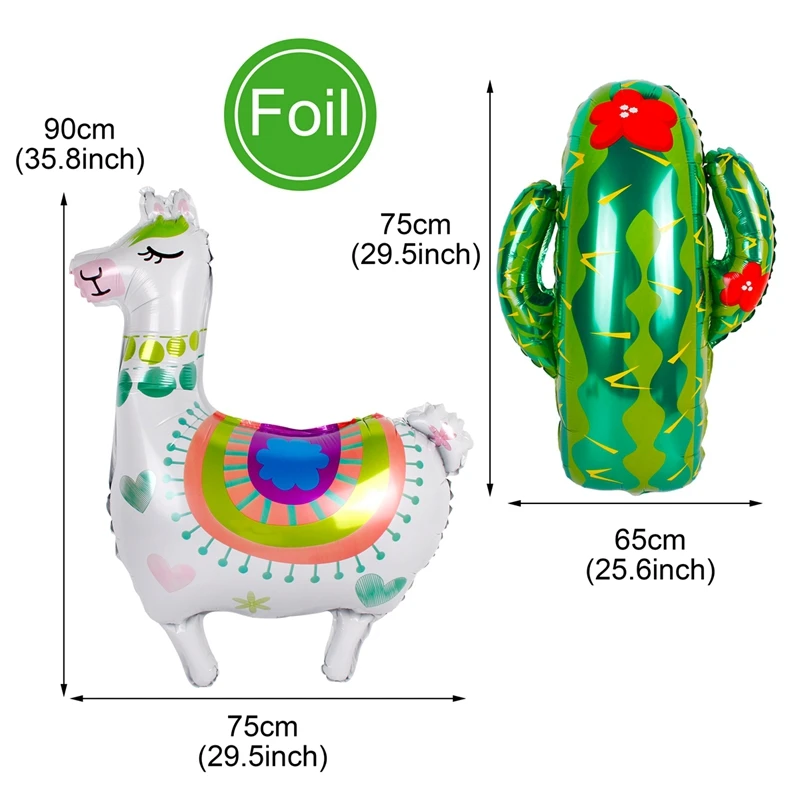Альпака кактус надувные шары из алюминиевой фольги День Рождения украшения
