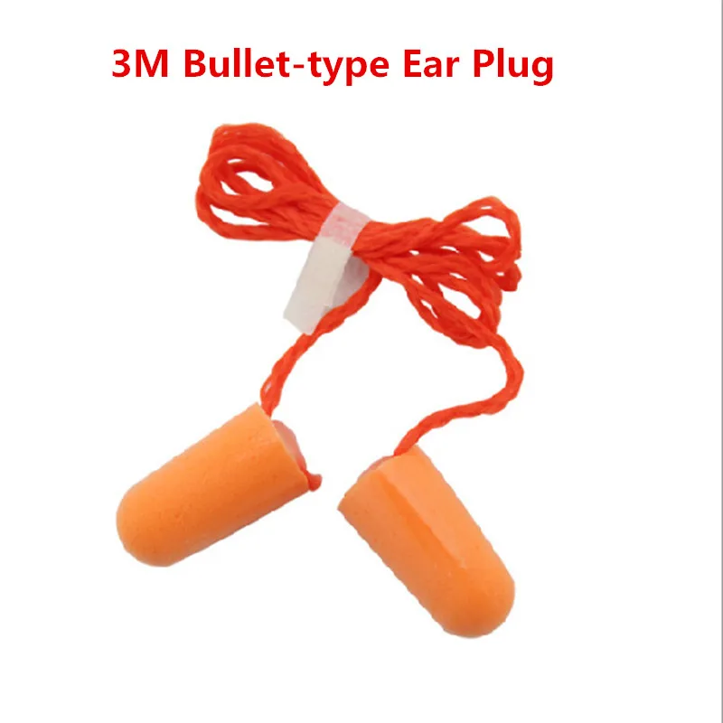 

10pairs 3M 1110 Corded Ear Plugs Anti Noise Norope Earplugs Foam Soft Soundproof Noise Reduction Ear Plugs for Sleeping Aid