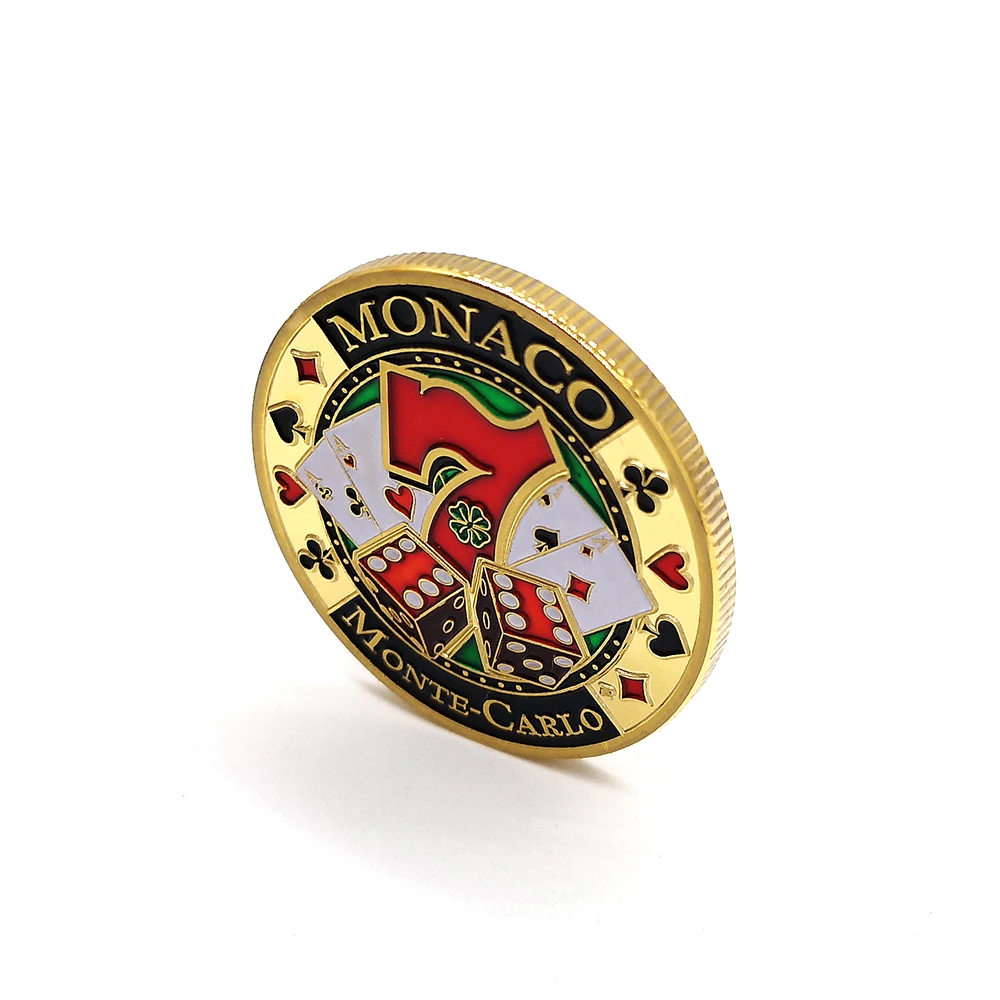 Monaco Poker Chips Монте Карло значок вызов коллекция монет мемориальные сувениры