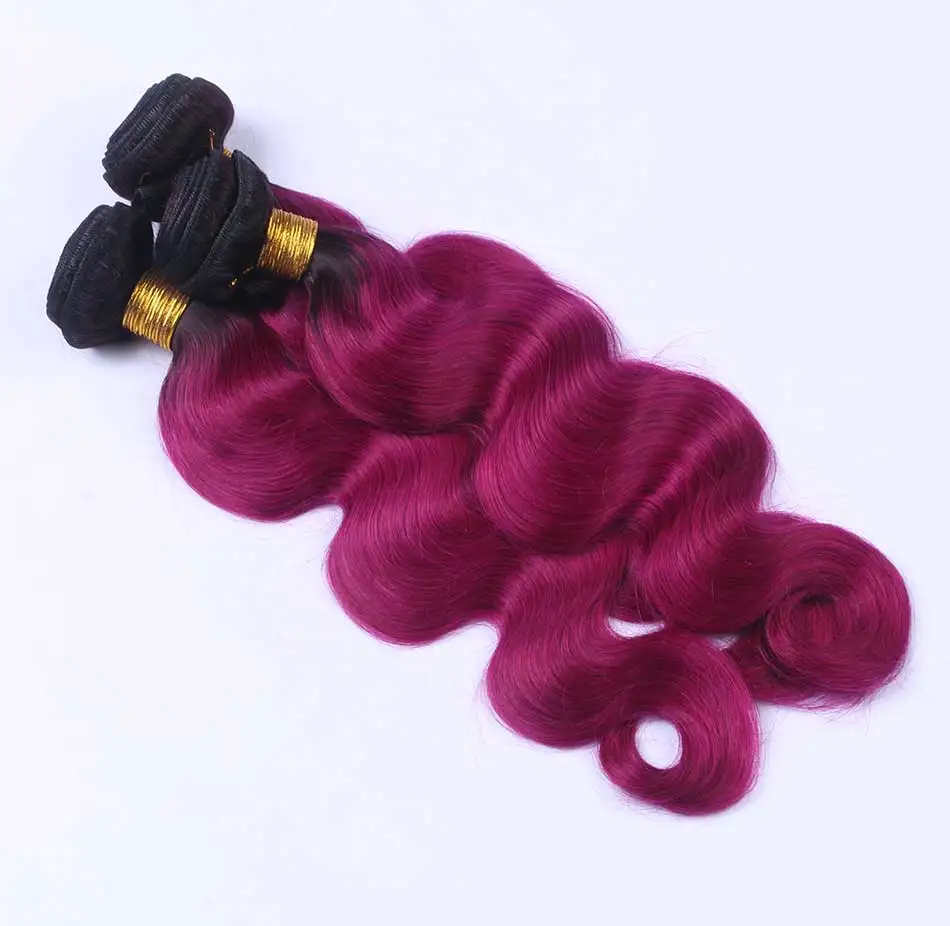 8А Ombre Бразильского Виргинские Волос Объемной Волны 3 Пучки Soft Weave Наращивание