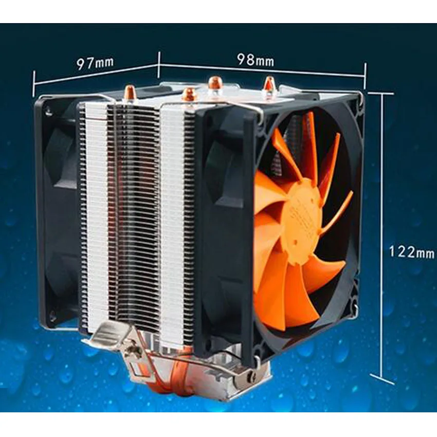 Новый GL7 2 8 см вентилятор тепловые трубки башня боковой выдувки Intel LGA775/1155/1156 AM2/AM2