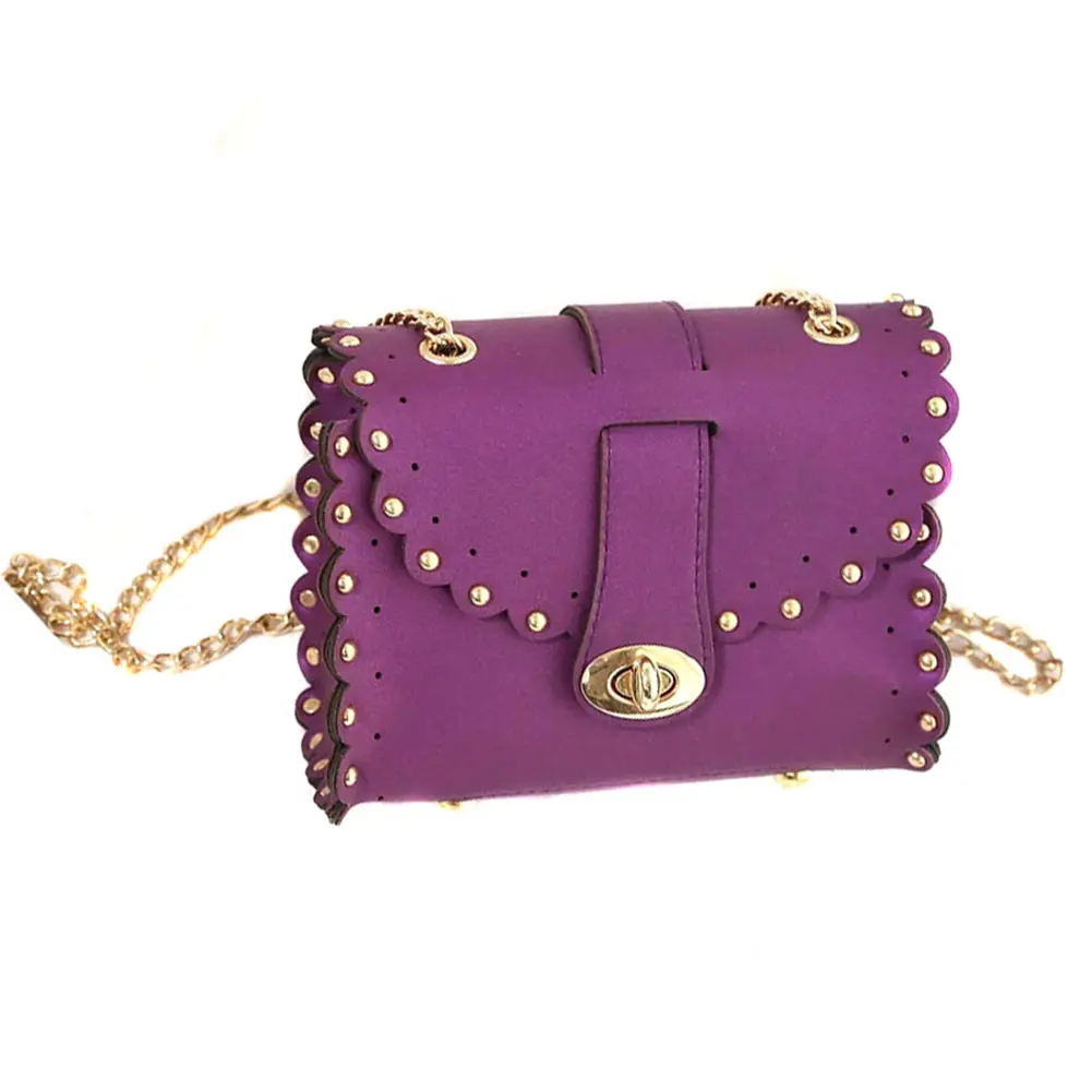 Модные женские сумки через плечо с заклепками маленькие тоуты из искусственной