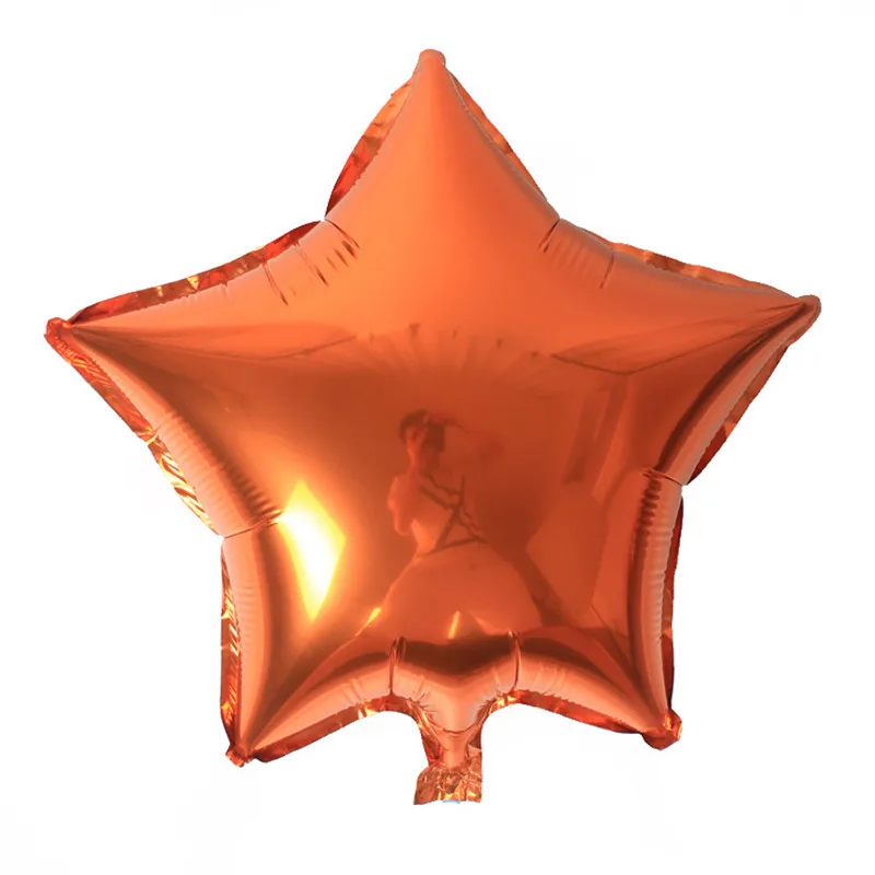Orange star balloons 5 шт. детский душ 18 дюймов Розовый Белый Звездные гелиевые фольгированные шары для девочек с днем рождения принадлежности для вечеринки 1st вечерние украшения воздушный шар - Цвет: Orange star balloons