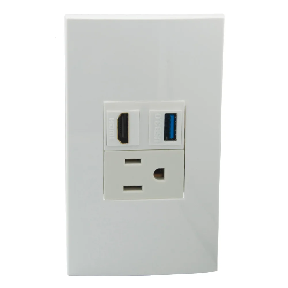 

Розетка сетевая, 1 клавиша, без винта, 1 порт USB 3,0