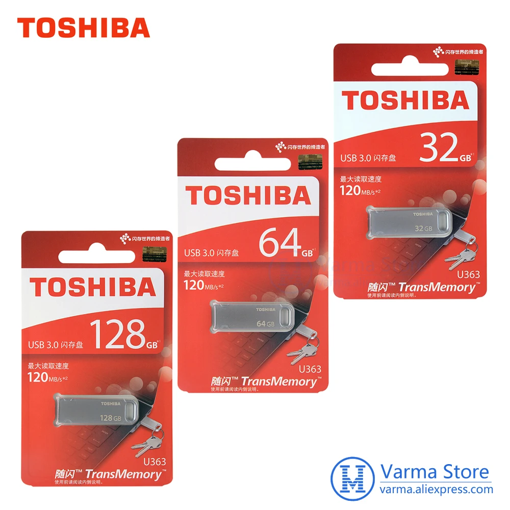 Toshiba USB флеш накопитель 3 0 U363 металлический привод USB3.0 32 Гб 64 128 ГБ usb флэш Transmemory