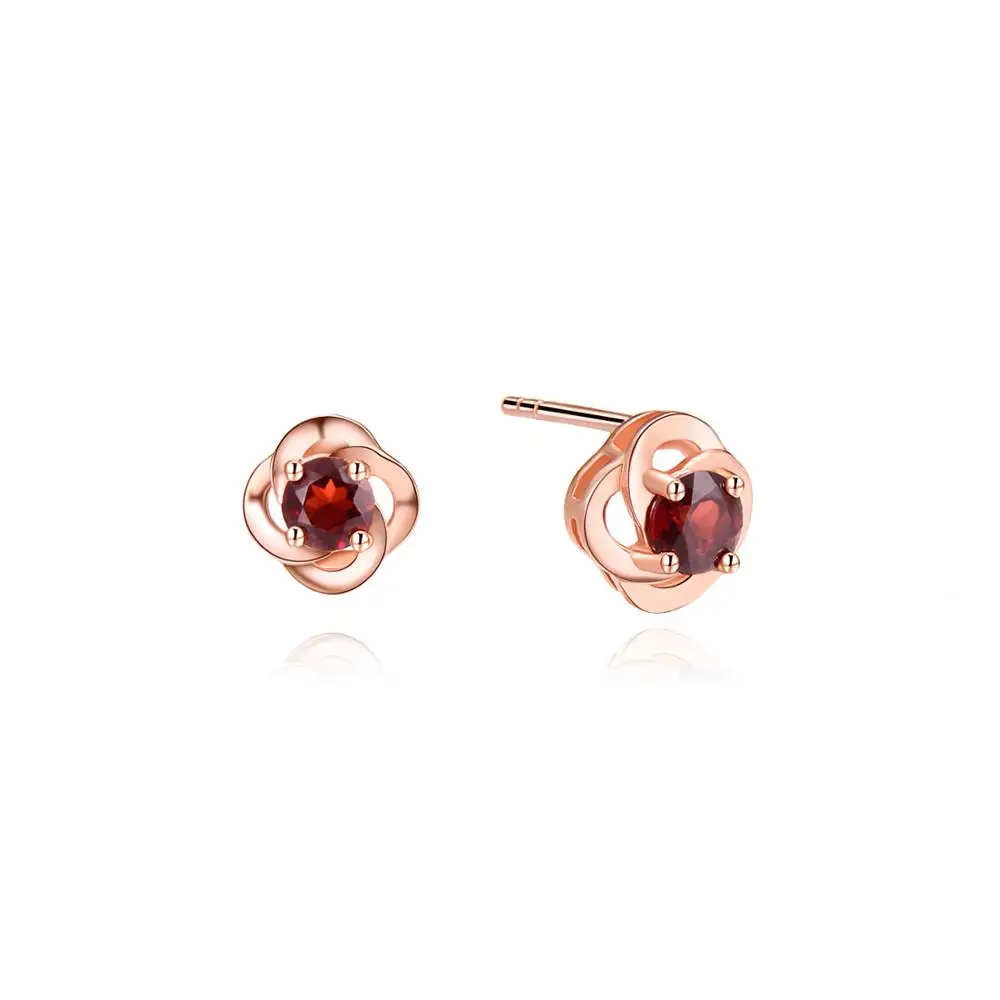 Singreal 925 Sterling Silver Rose Stud Earrings for Women Jewelry Couple Gift Wedding Gold Color | Украшения и аксессуары