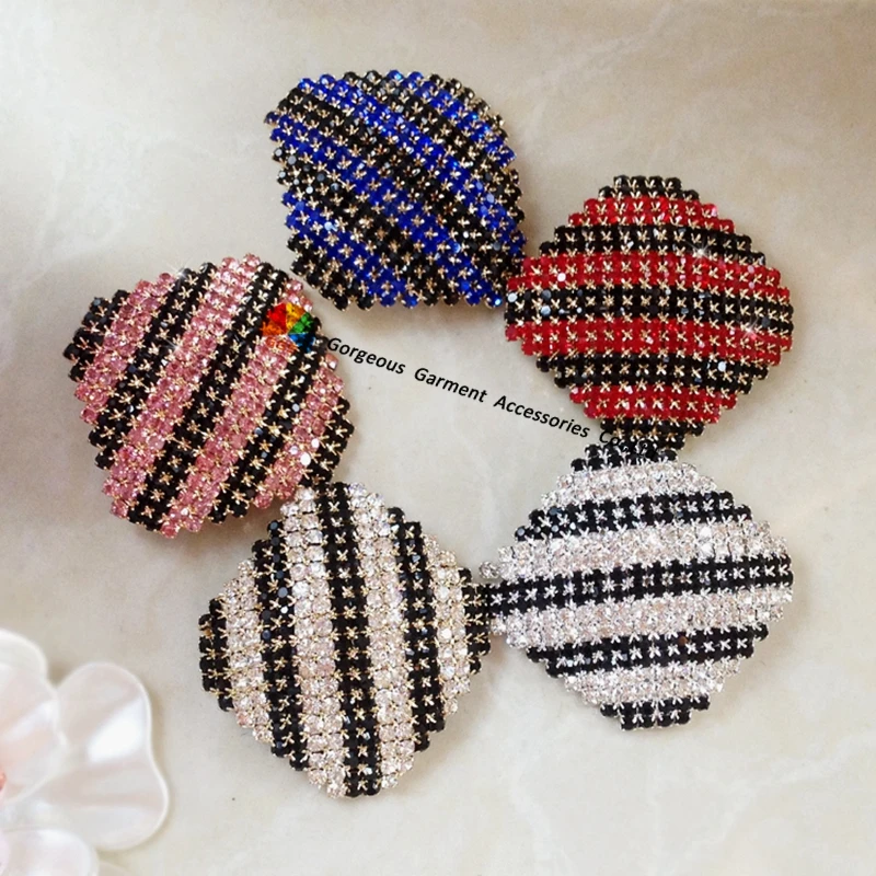 1 шт. 40 мм квадратная кристальная Кнопка красный королевский синий черный чистый