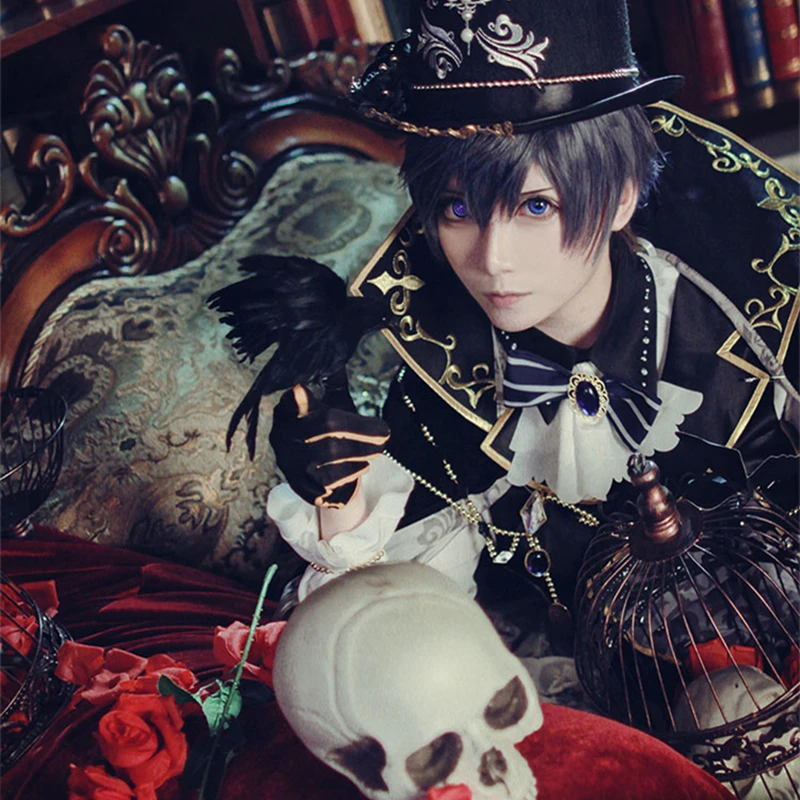 Костюм для косплея черного двореца спящего принца ONSEN Sky Phantomhive 100|cosplay costume|ciel
