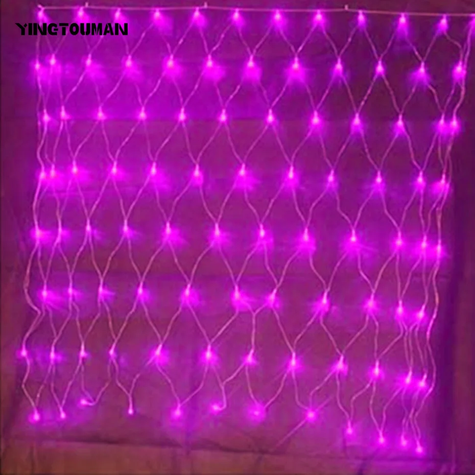 YINGTOUMAN 1 5*1 5 м 96LED цветная паутина Светодиодная лампа для занавесок сказочные