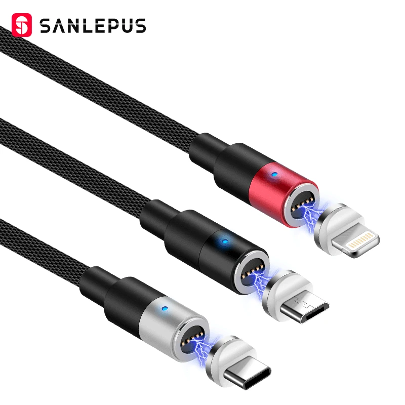 Магнитный Micro USB кабель SANLEPUS для iPhone Samsung Type c зарядный адаптер C мобильный телефон