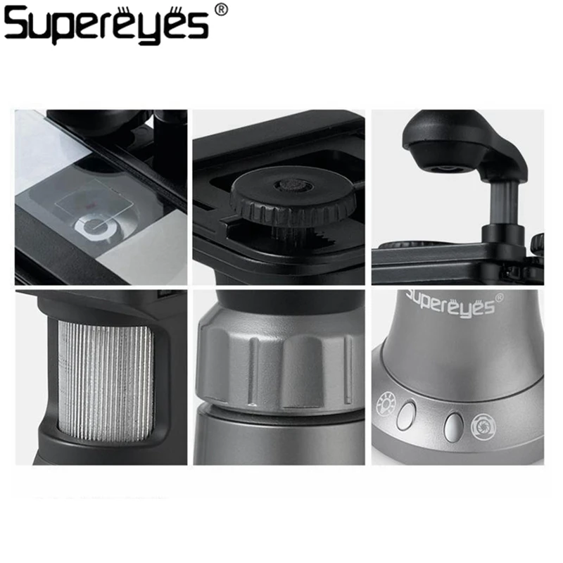 Supereyes G001 компьютерный Микроскоп USB 2000X высокомощный цифровой биологический 5 Мп