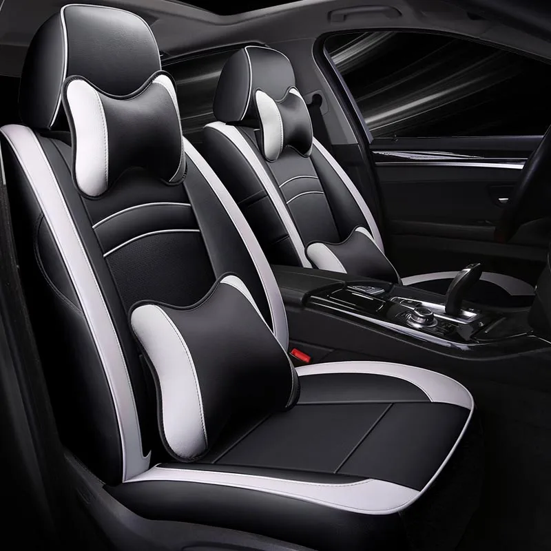 Deluxe Edition Роскошный кожаный чехол для автомобильного сиденья для Toyota Corolla Camry Highlander C-HR CROWN PRIUS VIOS IZOA YARiS make Чехлы для автомобильных сидений - Название цвета: Deluxe Edition