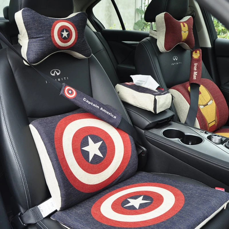 Подголовник Бэтмена для автомобиля подушка шеи мультяшная Автомобильная спинки
