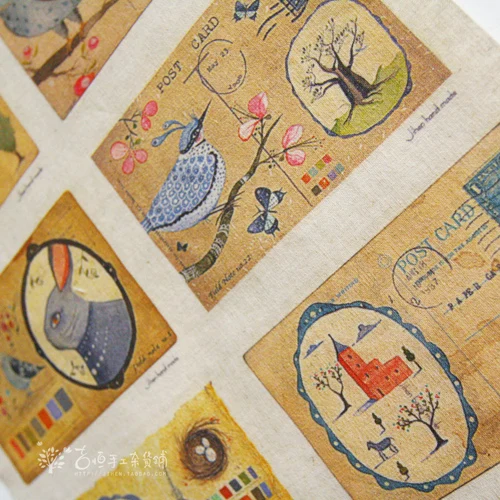 

Hand quilting cotton and linen fabrics DIY hand-dyed cotton canvas hand-dyeing postcard 30* 40 cm