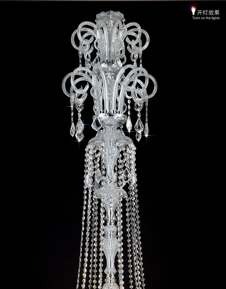 Большая длинная роскошная хрустальная люстра для отеля Современная K9 лангов и