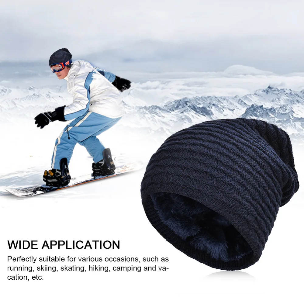 VBIGER Мужская и женская зимняя теплая вязаная шапка громоздкая Skullies Beanies Slouch