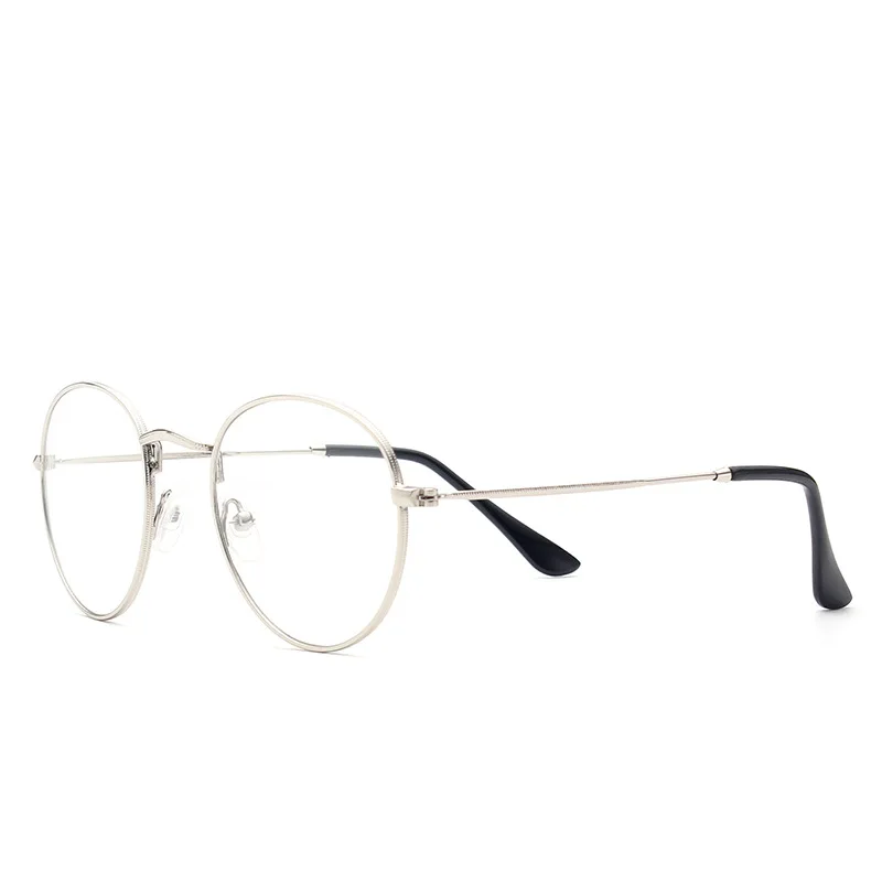 MINCL/Ретро дизайнерские металлические очки с нулевым диоптриями высококлассные