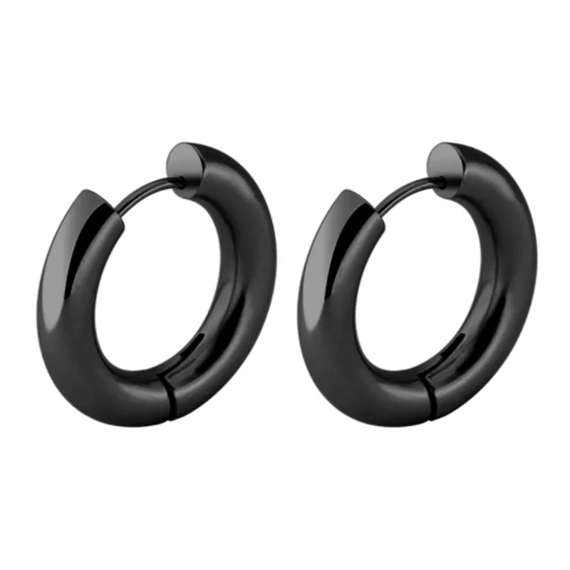Горячая Распродажа круглые серьги из нержавеющей стали для женщин и мужчин