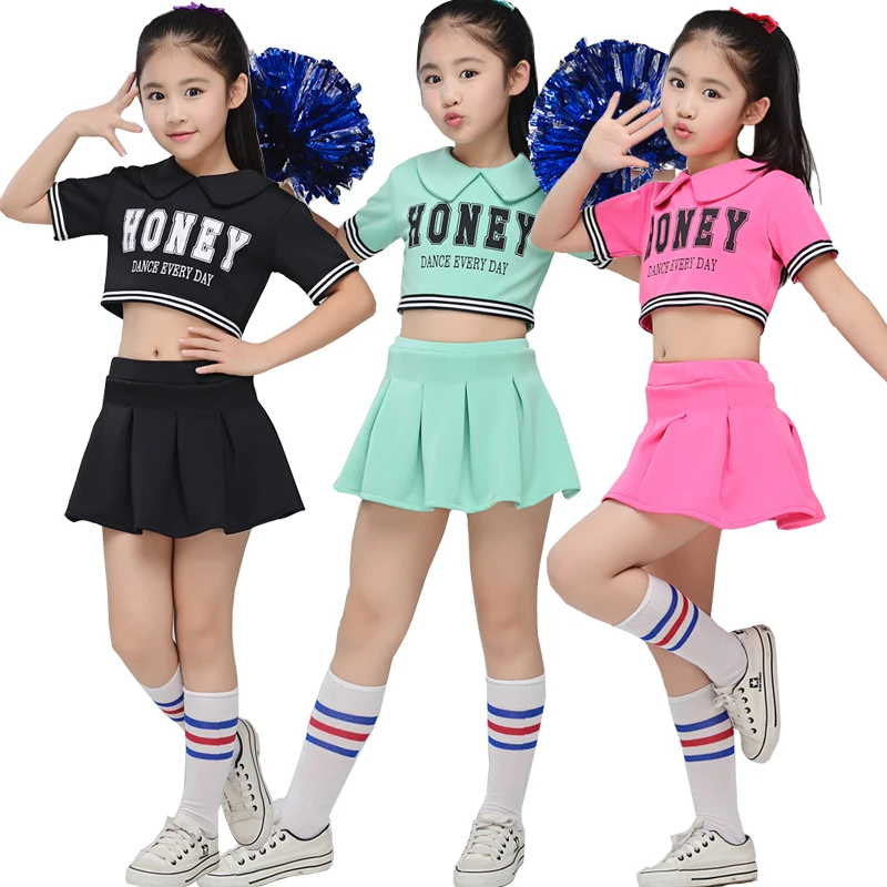 Детская одежда для Черлидинга розовый костюм танца Болельщицы мальчиков и