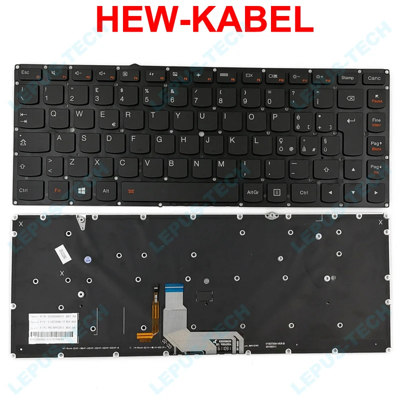 Итальянская клавиатура с подсветкой для йоги 4 Pro YOGA 900 13 13ISK 900s IT layout|Клавиатуры