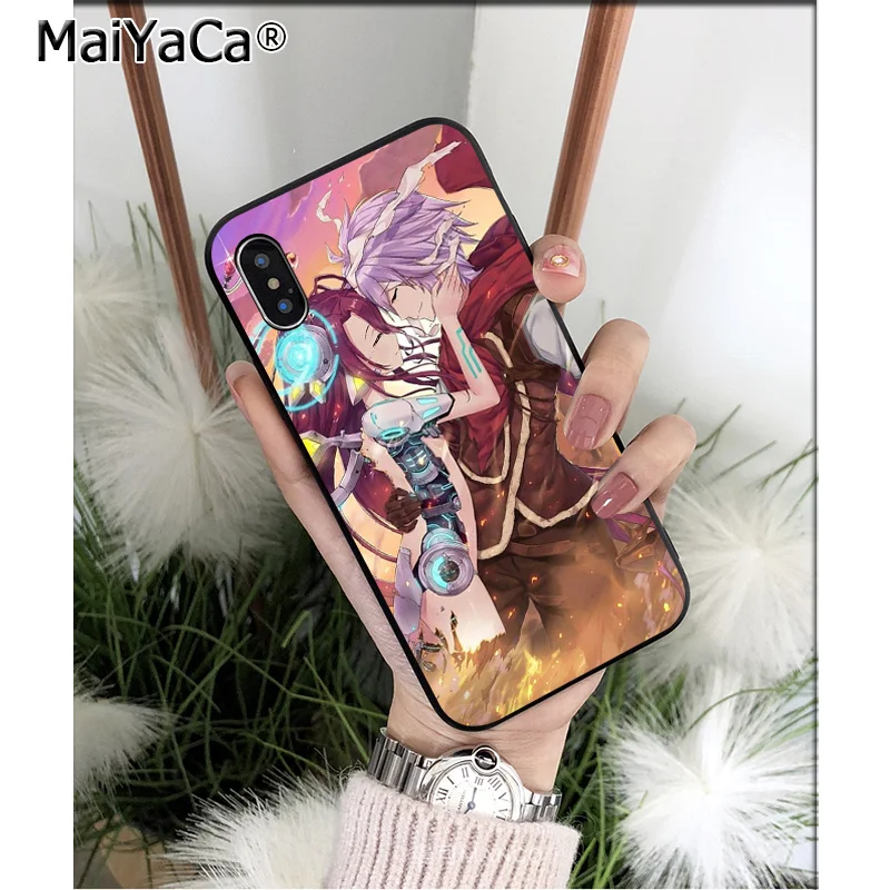 Мягкий чехол для телефона MaiYaCa No Game NO life из черного ТПУ iPhone 6S 6plus 7 7plus 8 8Plus X Xs MAX 5 5S