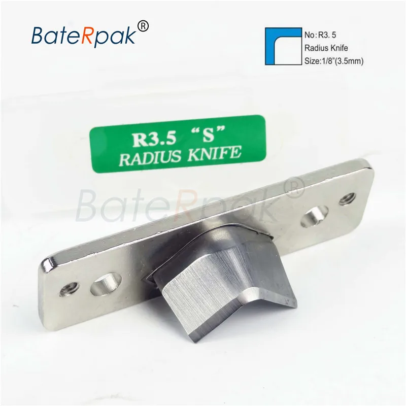 BateRpak R3.5mm/R6mm/R10mm/D6 отверстие/D21 полукруг/C15, S-100/S-200 календарь/книги угловой резак нож, угловой резак - Цвет: R3.5 knife only