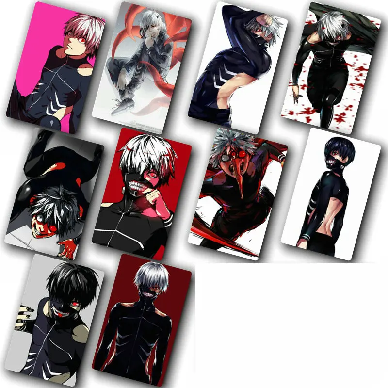 Анимэ Tokyo Ghoul карты набор наклеек для художественного оформления ногтей ручная