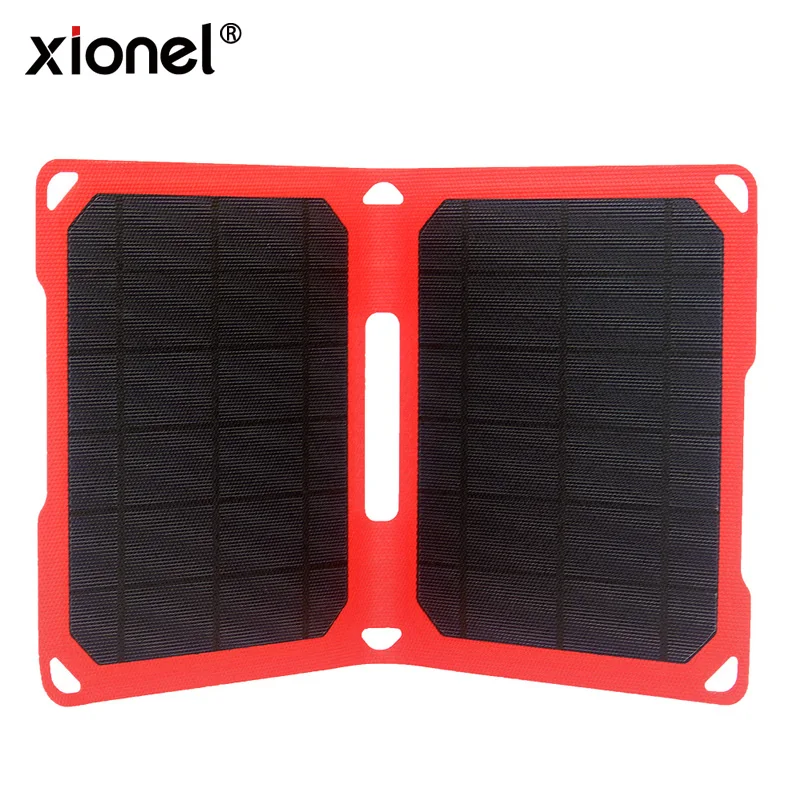 Xionel ETFE 10 Вт Складная солнечная панель зарядное устройство с двумя портами usb для