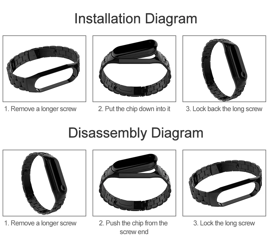 Металлический ремешок для Xiaomi mi Band 3 умный браслет из нержавеющей стали магнитный ремешок mi band3 сменный Браслет аксессуары mi Band 3