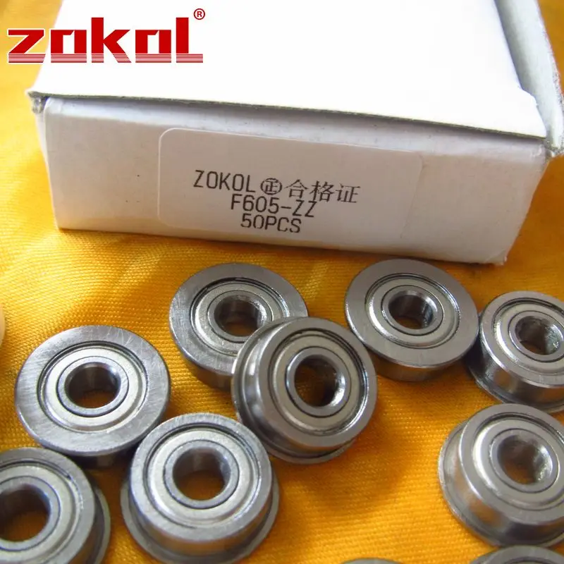 Фланцевый подшипник ZOKOL F605 ZZ F605ZZ шариковый с глубоким желобом 5*14(16)* 5 мм