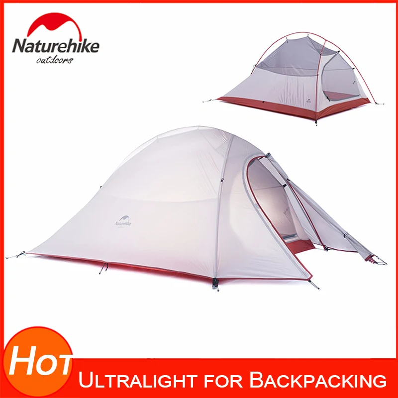 

Палатка Naturehike туристическая Ультралегкая, двухместная, 20D нейлоновое покрытие, силиконовое искусство, двухслойная, для пешего туризма и пох...