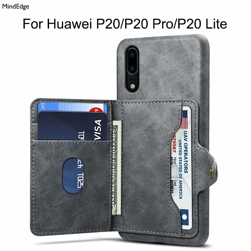 Многофункциональный держатель для карт кожа отойти чехол Huawei P20 Pro Lite бумажник