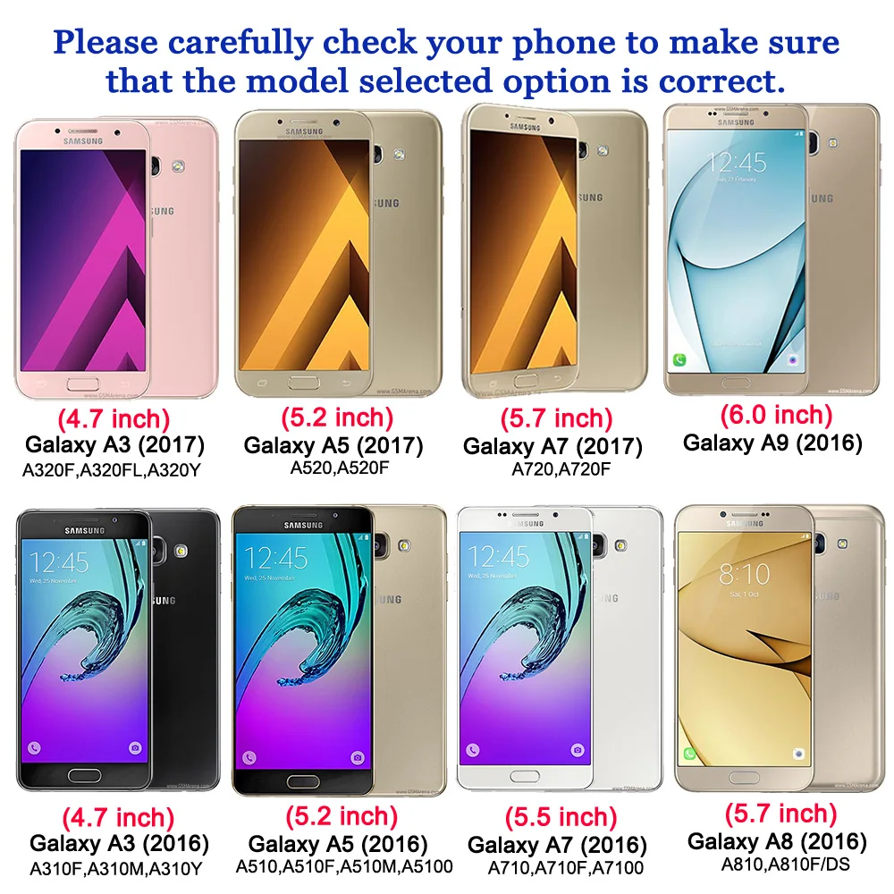 Чехол для Samsung Galaxy A3 A5 A7 A9 2016 2017 роскошный жесткий гибридный защитный чехол карт