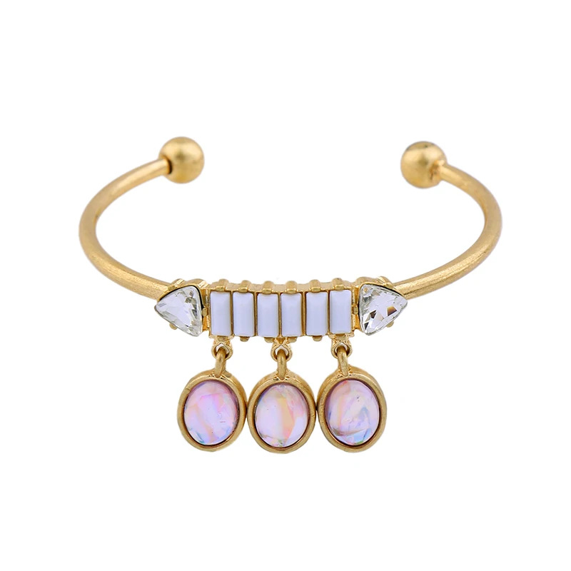 Высокий Польский винт мяч открытый жесткий браслет желтый античный золотистого