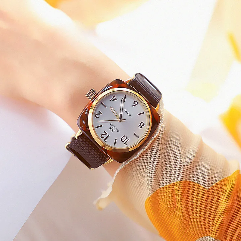 Женские кварцевые часы horloges vrouwen kol saati с большим квадратным циферблатом и