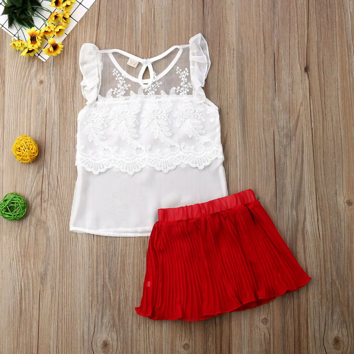 Комплект детской одежды из 2 предметов: Блузка + юбка модные комплекты для девочек