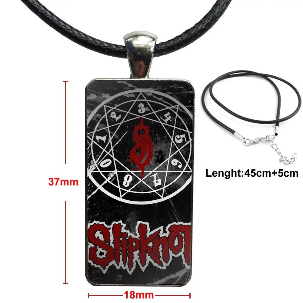Женское длинное ожерелье с логотипом Slipknot Rock прямоугольное американской группы