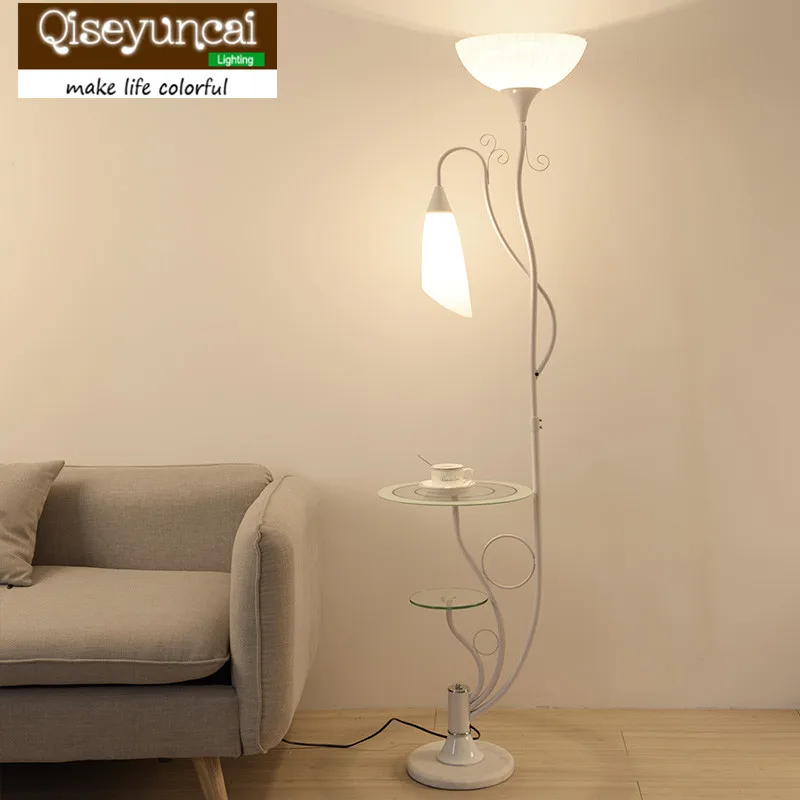 Qiseyuncai 2018Modern minimalist living room LED floor lamp bedroom bedside creative landing shelf coffee table | Лампы и освещение