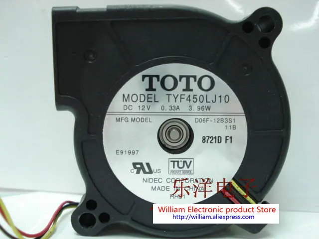 Новый оригинальный Nidec Тото TYF450LJ10 6 см 12V 0.33A D06F-12B3S1 11B EB-G5100/G5350 Вентилятор проектора