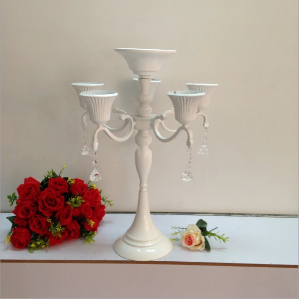 Подсвечник металлический с подвесками 6 руками высота 56 см 10 шт./лот|metal candelabra|home