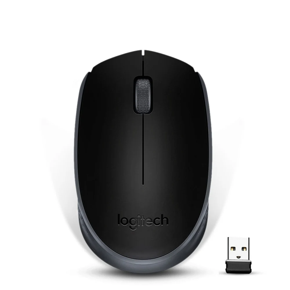 Оригинальная беспроводная мышь logitech M171 2,4G с нано-приемником 1000 dpi для ПК, ноутбука, офисного использования, USB интерфейс Plug and play - Цвет: Black